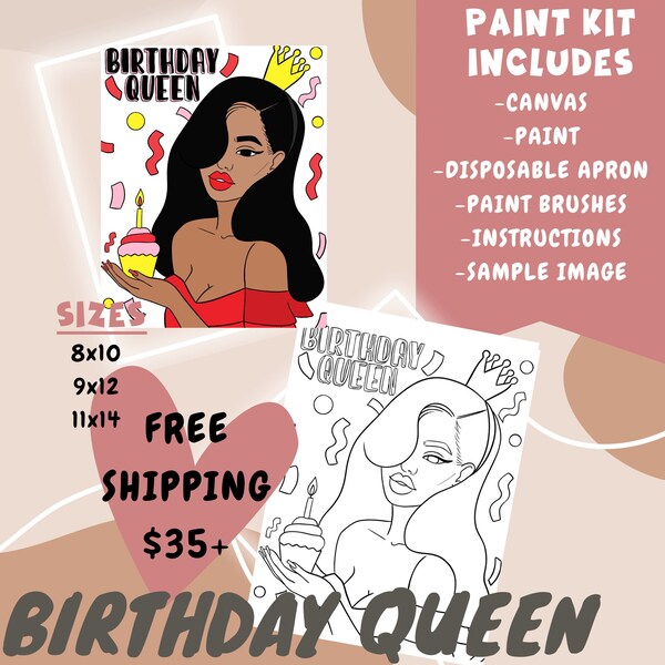 Queen Paint and Sip Svg Etsy
