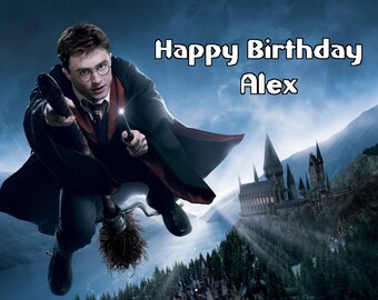 HARRY POTTER Hogwarts 1/4 Edible Frosting Icing Sheet Cake Topper Image Customized Personalized Birthday 1st Party Custom Decoration