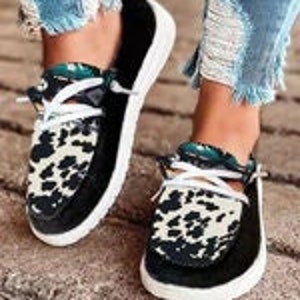 Aztec-Cow Print Women's shoes Bild 5