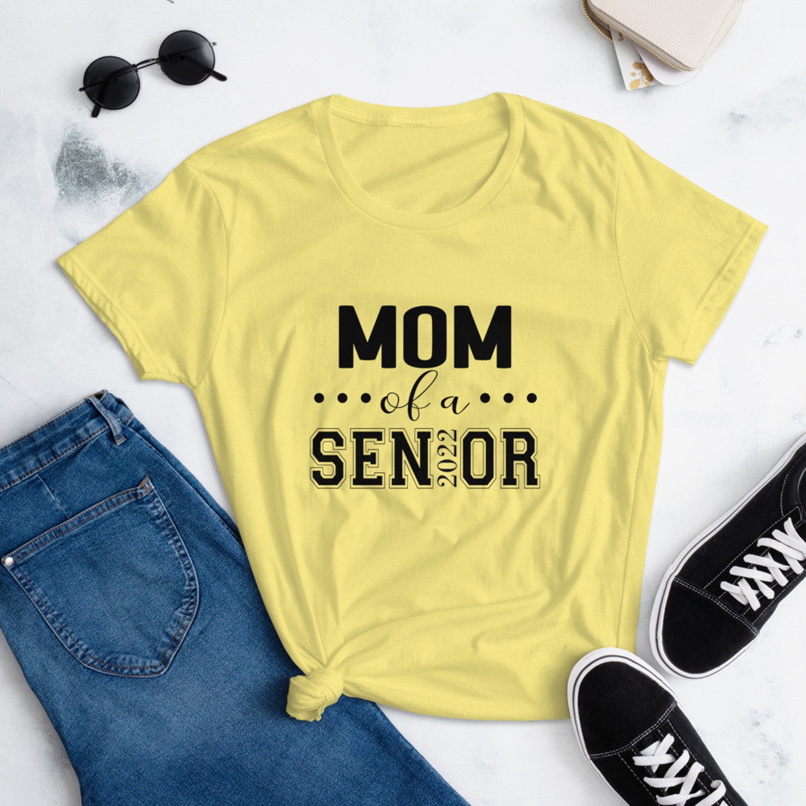 Mom of a Senior 2022 Women's short sleeve tshirtSXXL Etsy