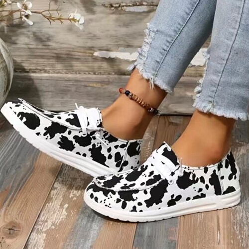 Cow Print Custom Shoes - Etsy
