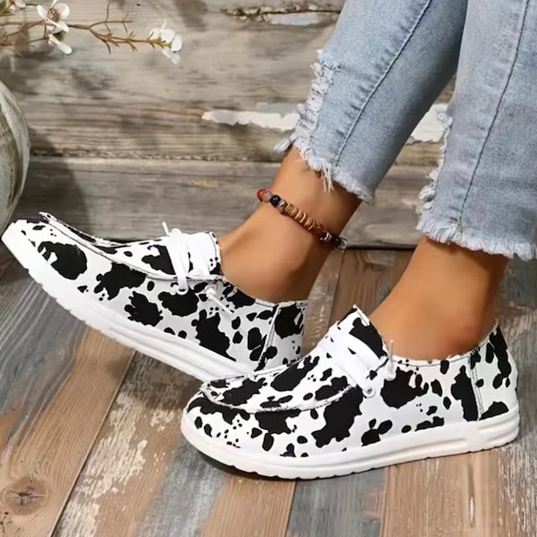 Cow print hey dudes etsy
