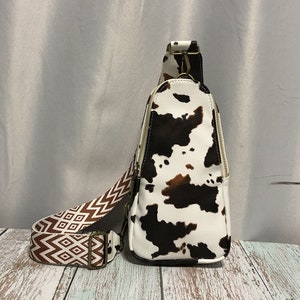 Cow Print Sling Bag