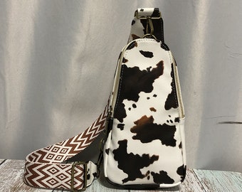 Cow Print Sling Bag