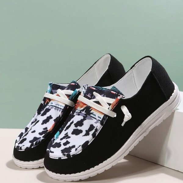 Aztec-Cow Print Women's shoes