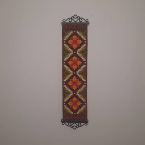 Swedish Wall art. Handmade Swedish Embroidery 1970s.