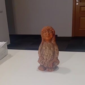 Scandinavian Design Lars Bergsten signed ceramic figurine; Swedish vintage studio pottery