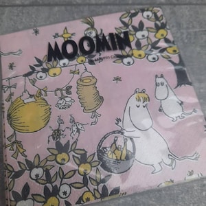 Moomin paper napkins. For dining, decoupaging. Set of 20 napkins. Moomin Characters paper napkins