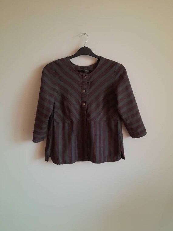 Shirt by Gudrun Sjoden / Gudrun Sjoden Linen 3/4 s