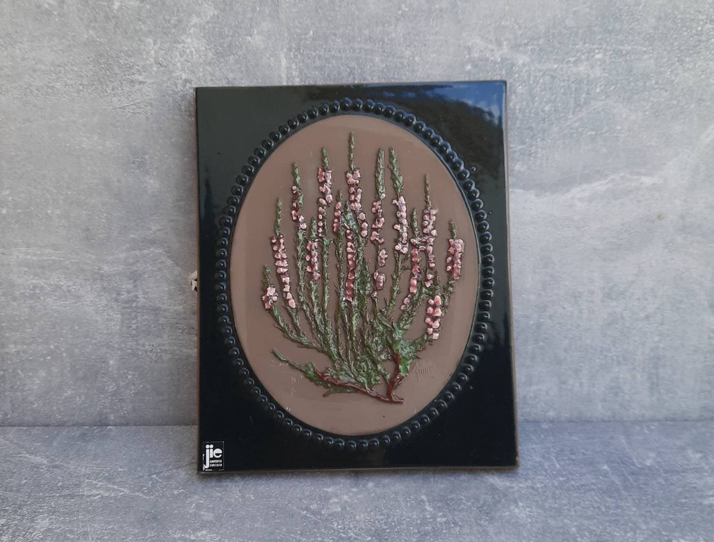 希少　北欧スウェーデン作家の壁飾り　　　　石器製　ヴィンテージ 陶板 トロール ジィ ガントフタ スウェーデン Sweden JieGantofta