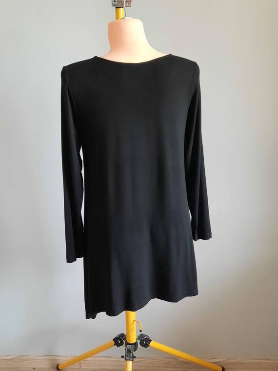 Vintage MARIMEKKO black long sleeve tunic top. Lo… - image 6