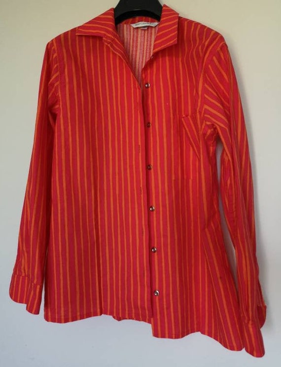 Jokapoika Marimekko Vintage Striped Cotton Shirt.