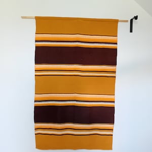 Сolorful Vintage Raanu. Vintage Finnish Hand Woven Wall Decor, Striped Wool Wall Hanging, Scandinavian Interior Design Old Wall Hanger