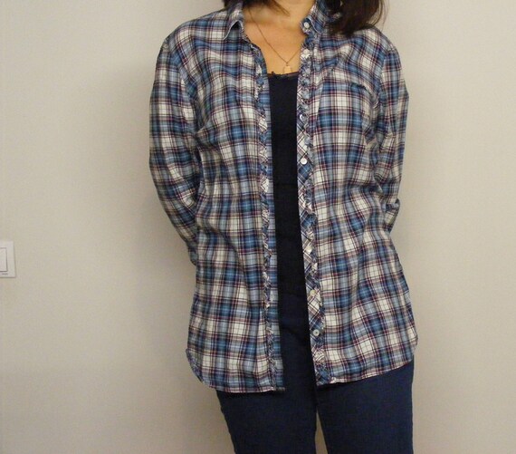 Tommy Hilfiger Checkered Woman Shirt With Long Sleeves - Etsy Tommy Hilfiger Checkered Woman Shirt With Long Sleeves - Etsy
