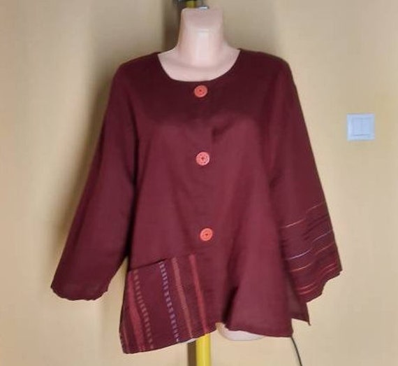 Linen jacket by Gudrun Sjoden
