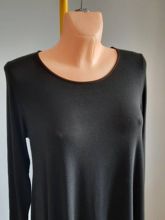 Vintage MARIMEKKO black long sleeve tunic top. Lo… - image 3