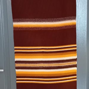 Vintage Raanu. Vintage Finnish Hand Woven Wall Decor, Striped Wool Wall Hanging, Scandinavian Interior Design Wall Hanger