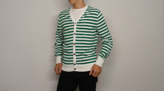 green cotton cardigan