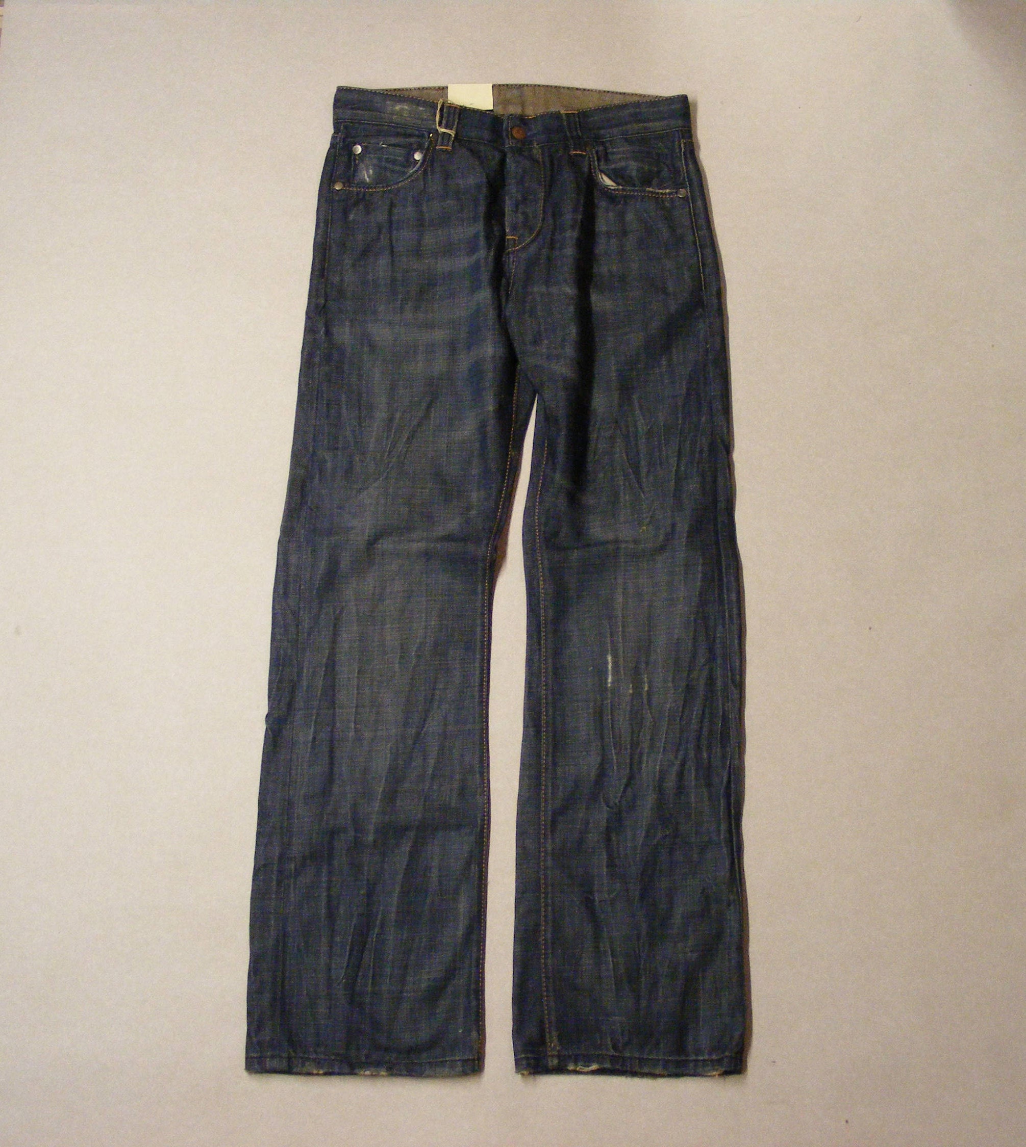 MUSTANG Jeans Vintage Blue Denim Button Fly Bootcut Men\'s Jeans Oregon W30  L32 Damaged Distressed Jeans - Etsy