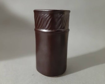 Vintage Höganäs Keramik Vase. Brown Swedish Vintage Flower Vase Container. Hoganas Stoneware. Scandinavian Design