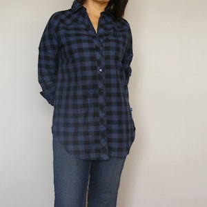 Adidas checkered woman  shirt with long  sleeves