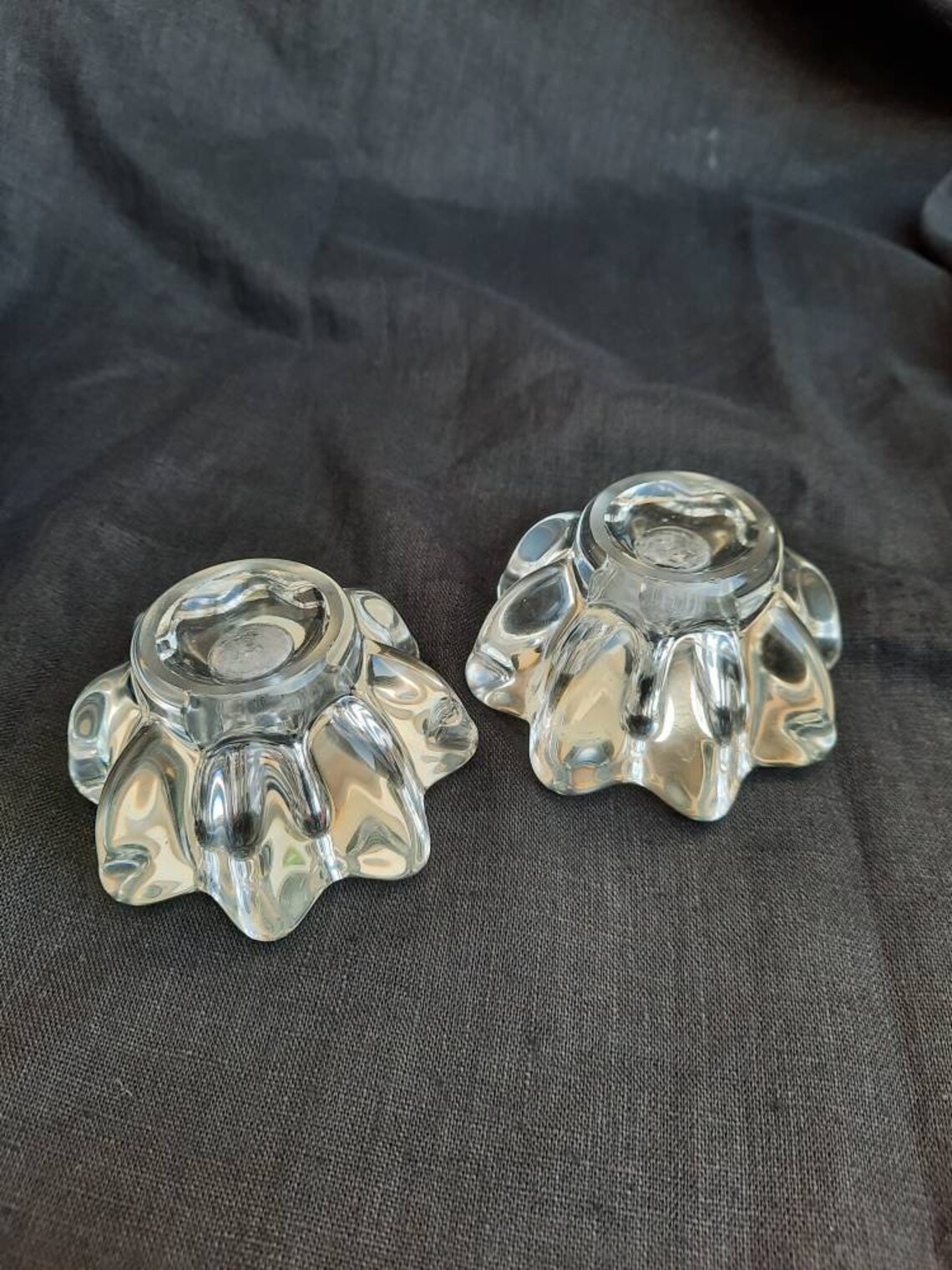 Bohemia Crystal Candle Holders Set of Two Candlesticks Etsy Polska