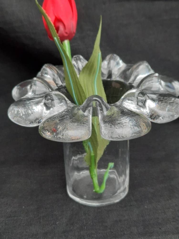 Kosta Boda Krinolin Candleholder / Small Vase by Swedish Glass
