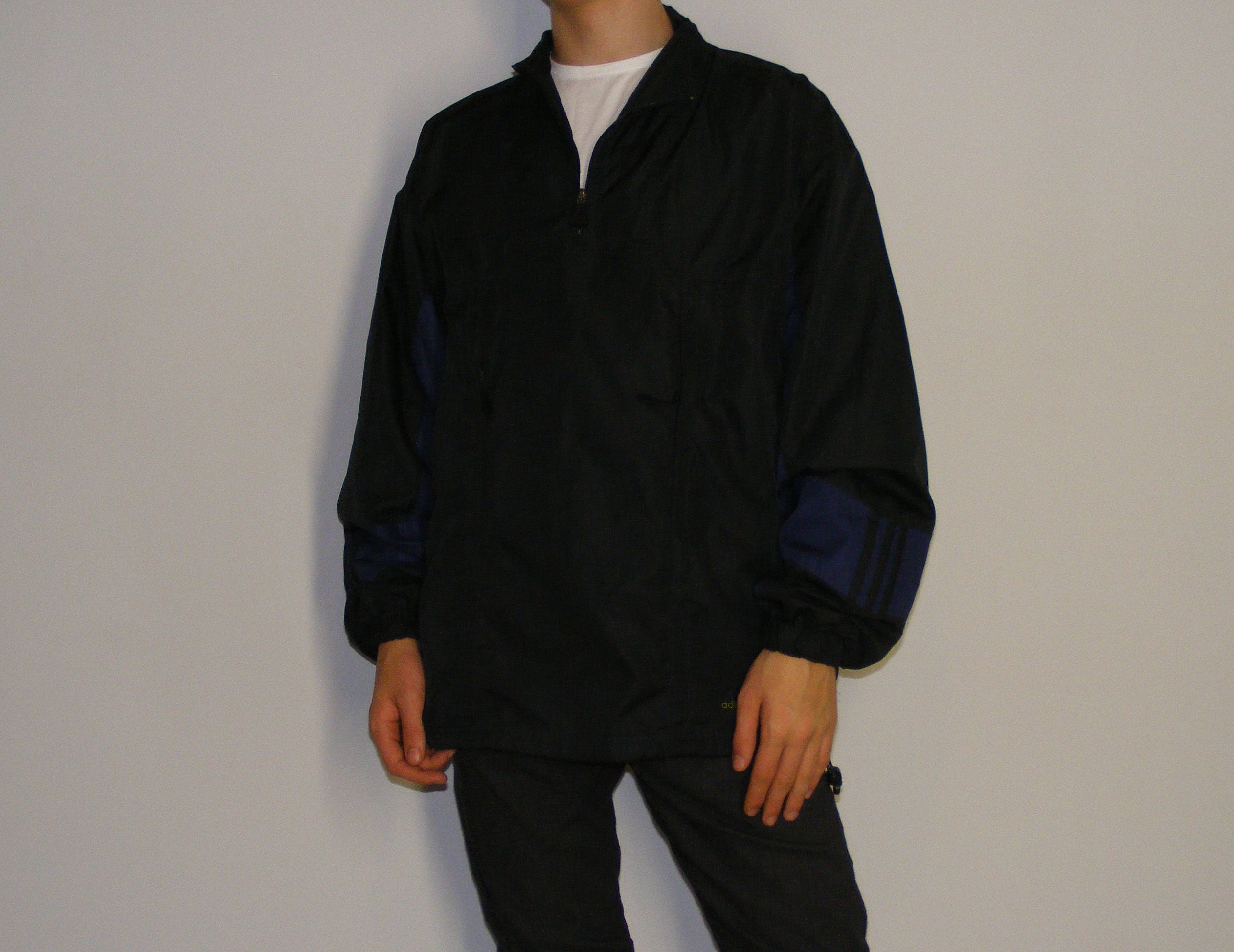 Adidas Shell Jacket Vintage 90s Adidas Half Zip Windbreaker Top 
