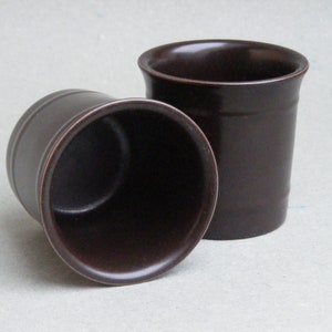 Set of 2 Vintage Höganäs Keramik Cup. Swedish Vintage Dark Brown and White Cup. Hoganas Stoneware. Scandinavian Design