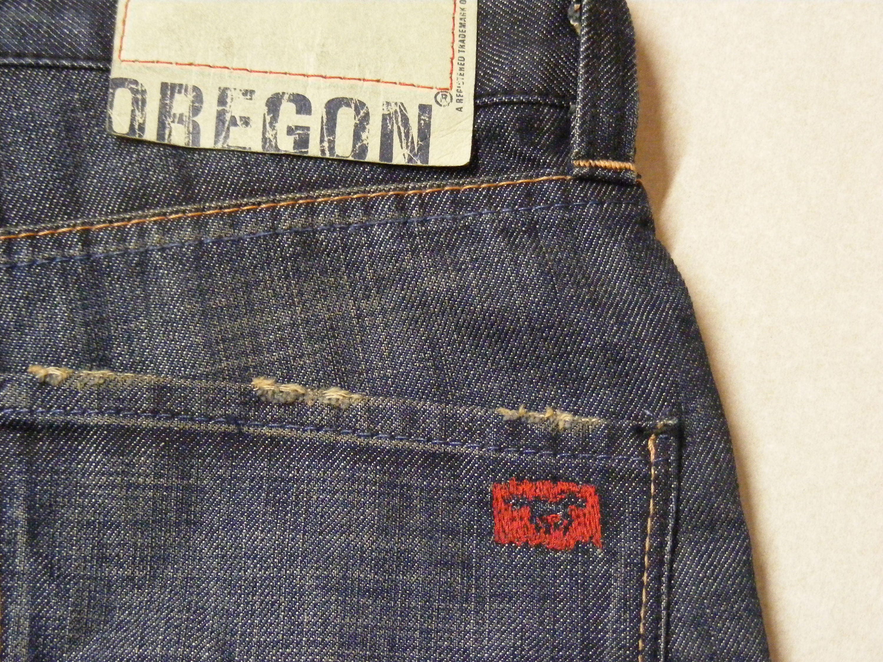 MUSTANG Jeans Vintage Blue Denim Button Fly Bootcut Men's Jeans Oregon W30  L32 Damaged Distressed Jeans - Etsy