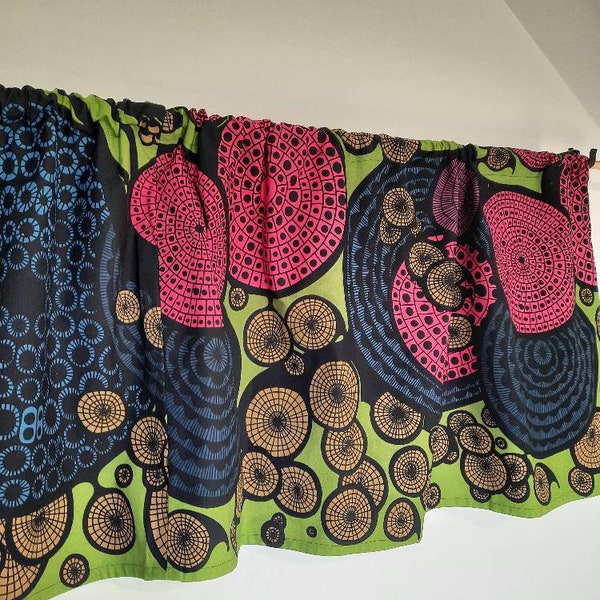 Ikea Cotton Fabric handmade curtain panel. Fabric design Cilla Ramnek. Fabulous Handmade Curtain Panel