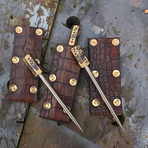 Punzón EDC/de taller de latón. Tomador de decisiones y resbalón