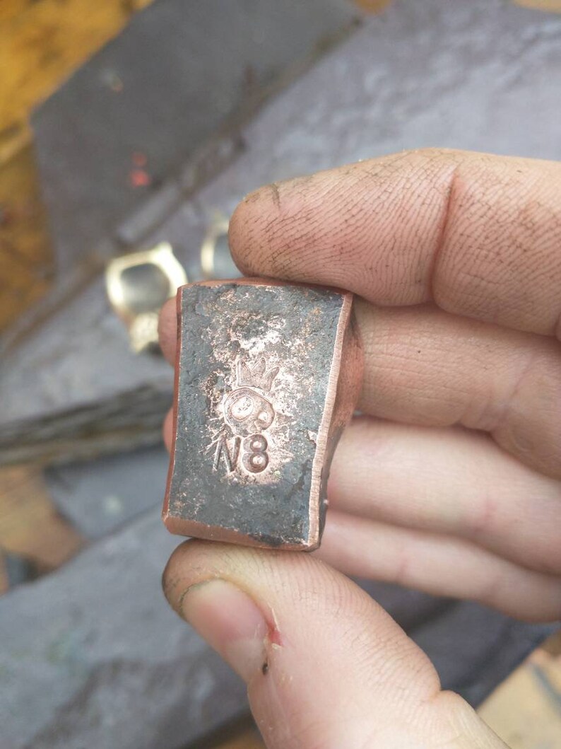 Solid copper edc pocket skull Cyclops.