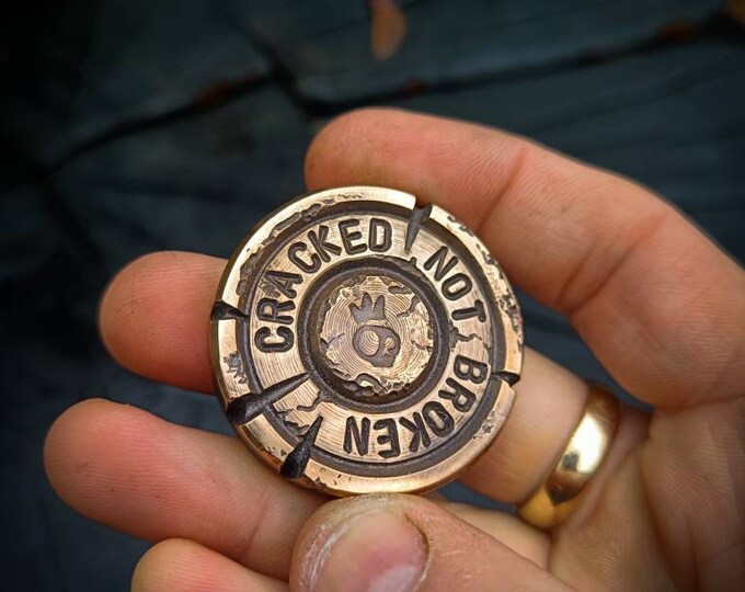 Bronze Edc Challenge Coin. Cracked Not Broken. Etsy