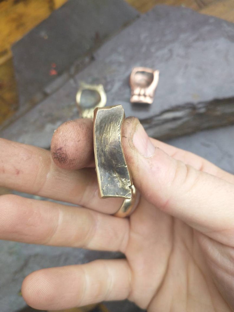 Solid copper edc pocket skull Cyclops.