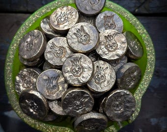 Never Alone every day carry mini coins in hand forged brass