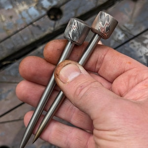 Edc/workshop spike awl. Mokume Gane