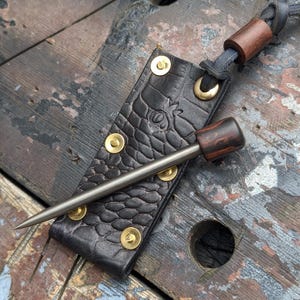 Edc/workshop spike awl. Iron Wood