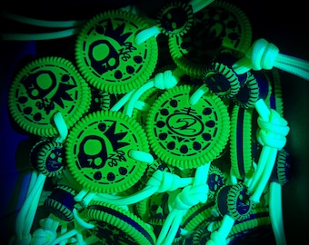 Every Day Carry death cookie collaboration coin and bead. Glow