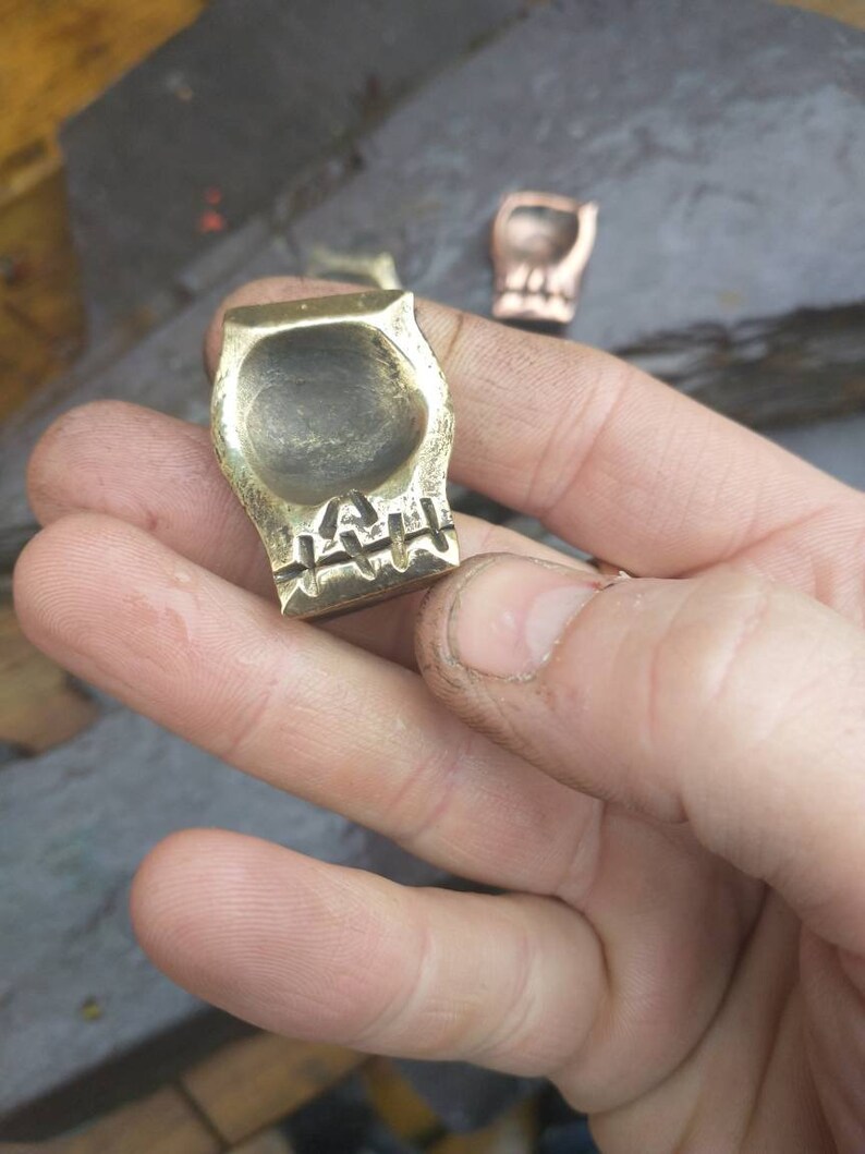 Solid copper edc pocket skull Cyclops.