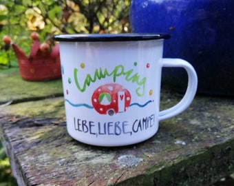 Emailletasse Camping