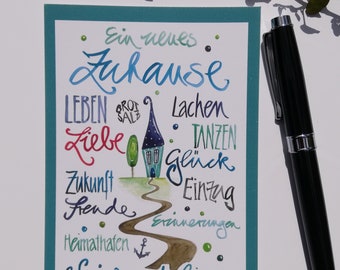 Karte Zum Umzug Etsy