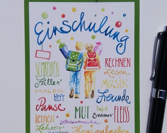 Karte Einschulung Etsy
