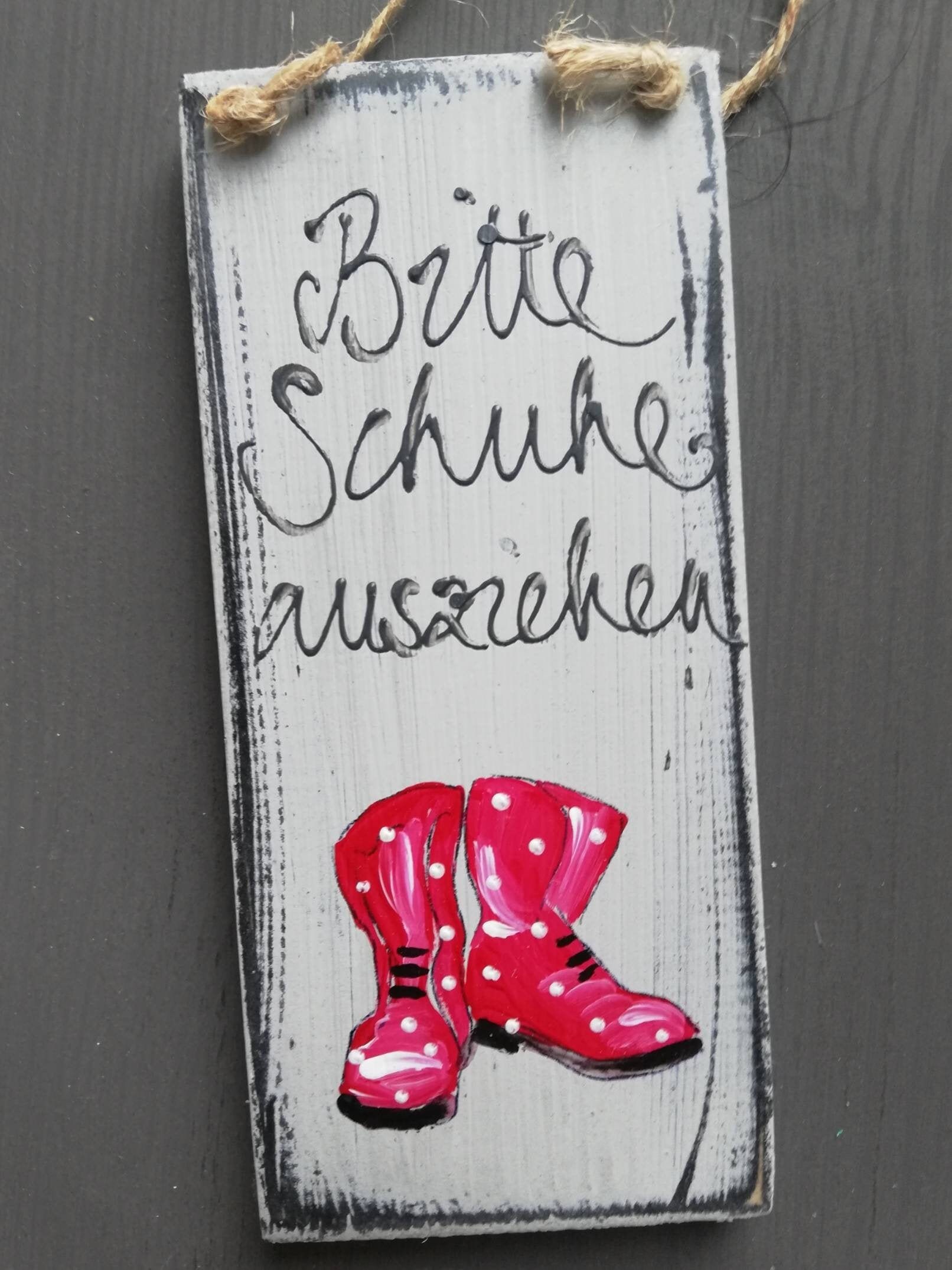 Kleines Schild Bitte Schuhe ausziehen | Etsy