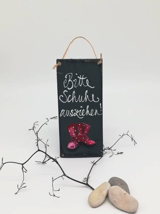 Kleines Schild Bitte Schuhe ausziehen | Etsy