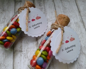 5 x children's birthday party favors, mini chocolate lentils, party bags gift