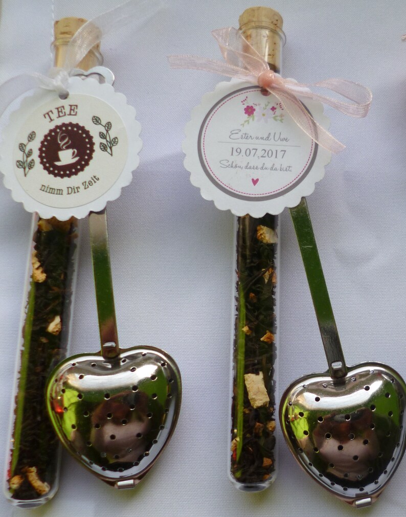 1 Stück Gastgeschenk Hochzeit Tee im Reagenzglas Taufe Etsy
