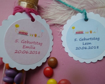 Gastgeschenke für Kindergeburtstag (5 x ) Kinder Geburtstag  Süßigkeiten Mitgebsel