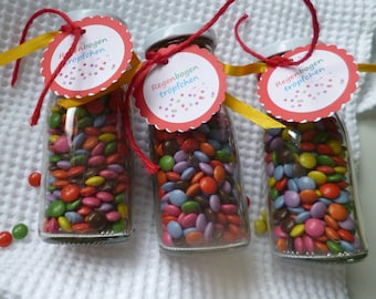 Rainbow droplets gift birthday children's birthday party favors chocolate chips