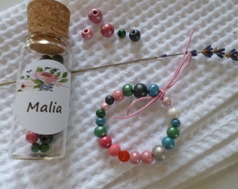 Bracelet wooden beads gift souvenir guest gift back to school guest gift children's birthday wedding baptism